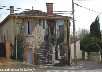 TrompeloeilplaceJeanMoulinThézan lès Béziers