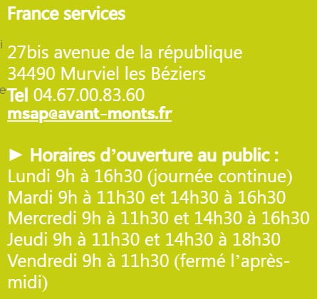Horaires France Services